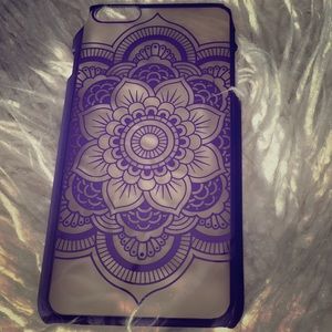 Purple flower clear IPhone 6s Plus case